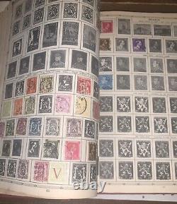 1957 Aristocrat World Stamp Album Post Binder Many Stamps Foreign & Domestic