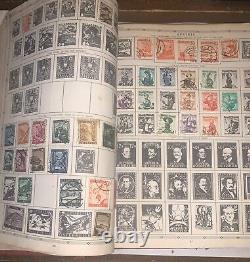 1957 Aristocrat World Stamp Album Post Binder Many Stamps Foreign & Domestic