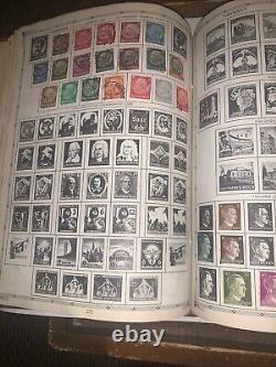 1957 Aristocrat World Stamp Album Post Binder Many Stamps Foreign & Domestic