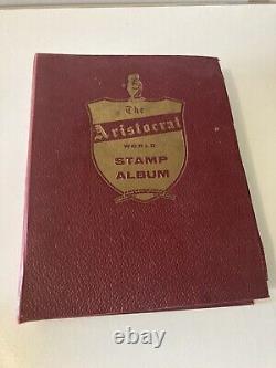 1957 Grossman Aristocrat World Stamp Album 1650+ Stamps See Sample Pics