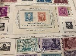 1957 Grossman Aristocrat World Stamp Album 1650+ Stamps See Sample Pics