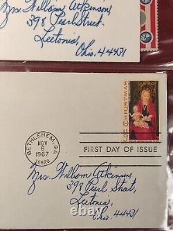 1967-68 First Day Covers Stamps Album Collection Error Postmark Mavex To Navex