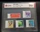 1972 N39-43 Developing Sports (edge Paper) Og Csag Xf 90 Collectible Stamps