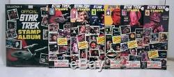 1976 Star Trek Stamp Album & All 6 Packs of Stamps-RARE