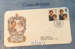 1981 Royal Wedding Prince Charles Lady Diana First Day Cover Stamp Album