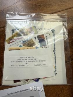 1982,19 87, 1988, 1989, 1990, 1991? Soviet Union Stamp Collection With Album
