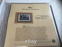 1987 America's State Duck Stamp Collection 41 Mint Stamps + COA Fleetwood Album