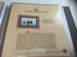 1987 America's State Duck Stamp Collection 41 Mint Stamps + COA Fleetwood Album