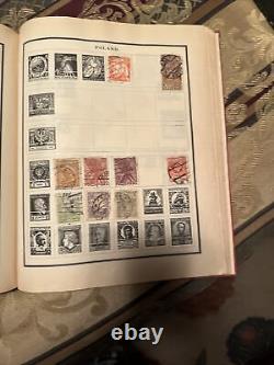 2 Vintage 1935 Modern Postage Stamp Album Loaded With World And USA Stamps