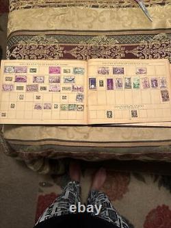 2 Vintage 1935 Modern Postage Stamp Album Loaded With World And USA Stamps