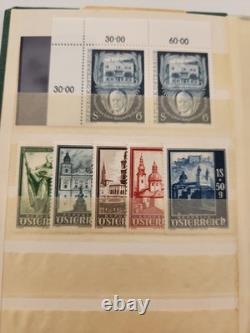 2 Vintage KEK Stamp Albums Austria + Airmail Labels / Ephemera Collection