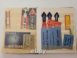 2 Vintage KEK Stamp Albums Austria + Airmail Labels / Ephemera Collection