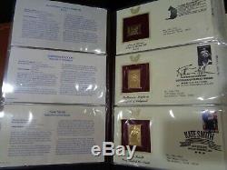 22Kt Gold Replica US stamp 2-Volume FDC album collection 2009-2013 X 147 diff