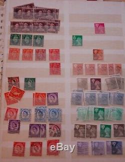2996 Old Stamp Albums Job Lot Collection G. B Also World Wide Lots To Sort