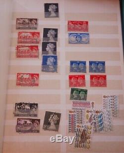 2996 Old Stamp Albums Job Lot Collection G. B Also World Wide Lots To Sort