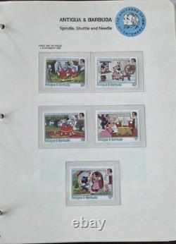 4 Disney Postage Stamp Album The World of Disney Collection With 238 Stamps