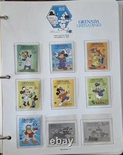 4 Disney Postage Stamp Album The World of Disney Collection With 238 Stamps