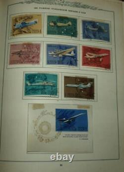 508 + 9 Blocks Vintage Postage Stamp Album USSR Soviet Stamps Collection 1966