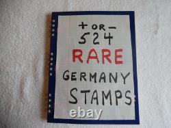 524 Rare Vintage Antique Germany Stamp Collection Album 1888 & Up StampBook2B