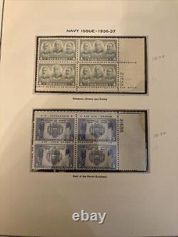 600+ US Plate Block Collection 1929-1975 Mainly Never Hinged