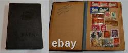 622 Stamps Antique Worldwide Postage Stamp Album Book Collection1920-1960