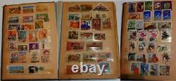 622 Stamps Antique Worldwide Postage Stamp Album Book Collection1920-1960