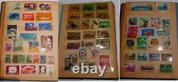 622 Stamps Antique Worldwide Postage Stamp Album Book Collection1920-1960