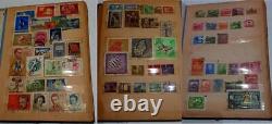 622 Stamps Antique Worldwide Postage Stamp Album Book Collection1920-1960