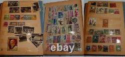 622 Stamps Antique Worldwide Postage Stamp Album Book Collection1920-1960