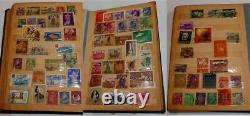 622 Stamps Antique Worldwide Postage Stamp Album Book Collection1920-1960