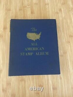 ALL AMERICAN STAMP ALBUM 1847 1967 With 804 Mints, HINGED CANCELLED Stamps