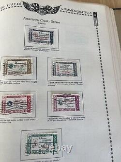 ALL AMERICAN STAMP ALBUM 1847 1967 With 804 Mints, HINGED CANCELLED Stamps