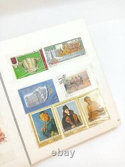 Album With USSR Stamps Diverse Collectible Stamps Vintage Rare Stamp Old Soviet