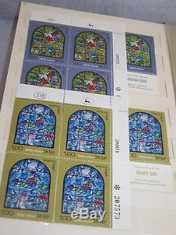 Album stamp collection Middle East Israel with Israeli Munich Memorial 1972