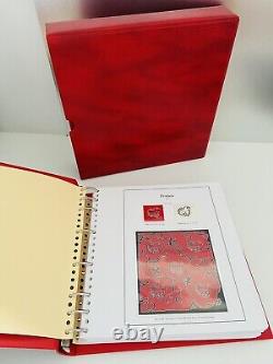 Album stamps new collection red leather Yves et Tellier 2004/2005/2006 France