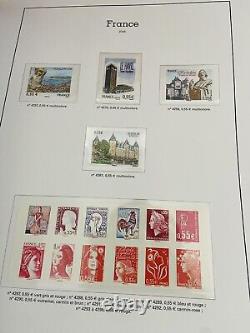 Album stamps new collection red leather Yves et Tellier 2004/2005/2006 France