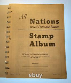 All Nations Postage Stamp Album United States George Washington Green 1 cent