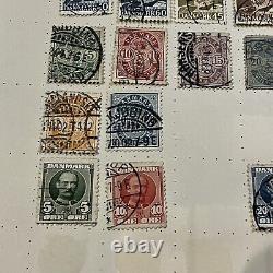 Amazing Denmark Stamp Lot On Album Page Both Sides, Great Collection