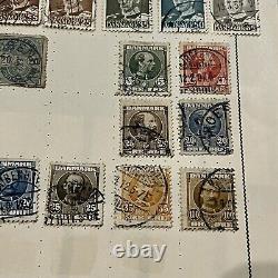 Amazing Denmark Stamp Lot On Album Page Both Sides, Great Collection