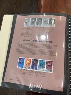 American Commemorative Collections 3 Binder PLUS Invididual Stamp Collection 90s