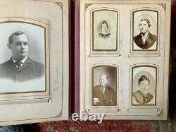 Antique Album 75 Photos Many IDs Massachusetts Cities Civil War Tax Stamps