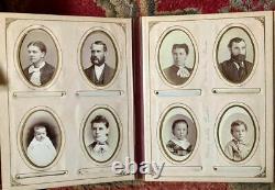 Antique Album 75 Photos Many IDs Massachusetts Cities Civil War Tax Stamps