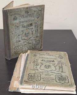 Antique Classic Stamp Collection 2 Albums 1800s Issues Huge Catalog Value