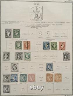 Antique Classic Stamp Collection 2 Albums 1800s Issues Huge Catalog Value