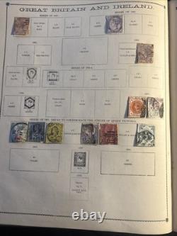 Antique World Stamps 1870s-1890s in F. W. Scott Album Europe Japan