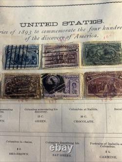 Antique World Stamps 1870s-1890s in F. W. Scott Album Europe Japan