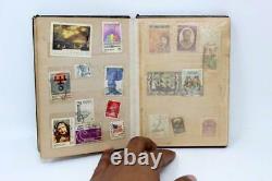 Antique Worldwide Used Mix Country Air mail revenue stamps Book Collectible