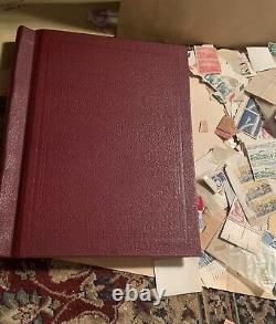 Antique stamp collection Early 1900's many countries W Album 500+ Un Searched