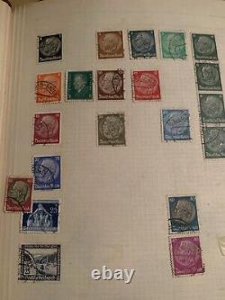 Antique stamp collection Early 1900's many countries W Album 500+ Un Searched