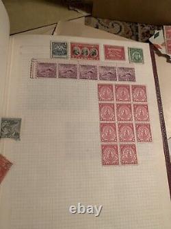 Antique stamp collection Early 1900's many countries W Album 500+ Un Searched